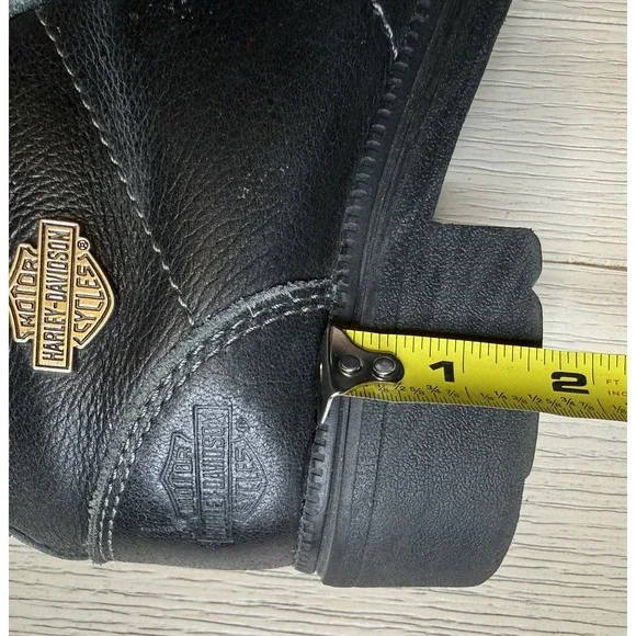 Harley Davidson Women Tyler Lace Up Chukka Ankle Boot 84280 Black Leather 8.5 - Picture 10 of 13